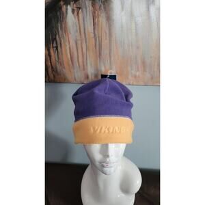 Reebok Minnesota Vikings Fleece Beanie Hat NFL Equipment On Field Purple Gold...